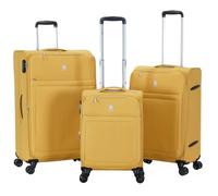 Lot de 3 Valises Extensible souple ultra léger Lys Paris 2105/3 - Jaune
