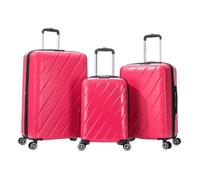 Lot de 3 Valises Extensibles - 100% ABS - LYS Paris 350/3 - Fushia