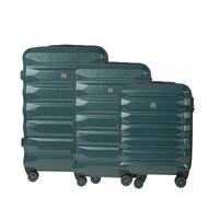 Lot de 3 valises extensibles - BEMON - Nice - ABS - 55/65/75 cm - Vert