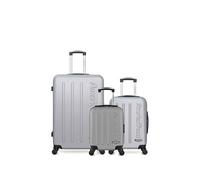 - lot de 3 - valises grand format, cabine et cabine xxs bronx - gris