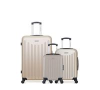 LOT DE 3 - Valises grand format, cabine et cabine XXS BROOKLYN - beige - AMERICAN TRAVEL