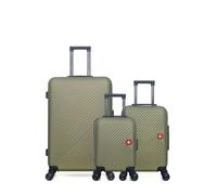 LOT DE 3 - Valises grand format, cabine et cabine XXS SPIEZ - VERT - SWISS KOPPER