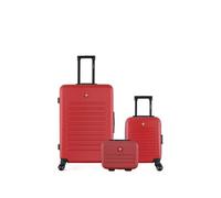- lot de 3 - valises grand format, cabine xxs et vanity wil - bordeaux