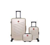 LOT DE 3 - Valises grand format, cabine XXS et vanity ZURICH - beige - SWISS KOPPER