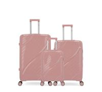 Lot de 3 Valises Grand Format, Taille Moyenne et Cabine XS LYRA ROSE