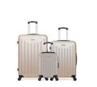 LOT DE 3 - Valises grand format, weekend et cabine XXS BROOKLYN - beige - AMERICAN TRAVEL