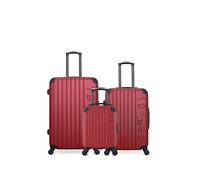 - lot de 3 - valises grand format, weekend et cabine xxs porter - bordeaux