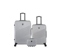 lot de 3 - valises grand format, weekend et vanity peter - gris