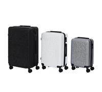 Lot De 3 Valises - Jet Lag - Copenhague - Embossée - Noir, Gris, Blanc - 30l 74l 103l
