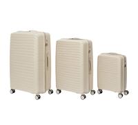 Lot De 3 Valises - Jet Lag - Dubai - Rigides - Beiges - 39l 100l 140l