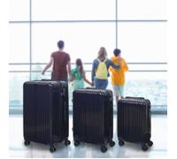 Lot de 3 Valises - JET LAG - NEW YORK - Coque Rigide - Design Chic - Bleu