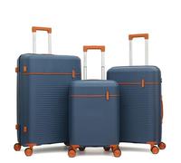 Lot de 3 valises Polypropylène ""Travel Light"" - LYS Paris 2561/3 - Bleu