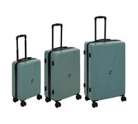 Lot de 3 Valises Rigides à Roulettes "Travel" 77cm Vert