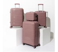 Lot De 3 Valises Rigides - Jet Lag - Madrid - Chic - Rose Poudré