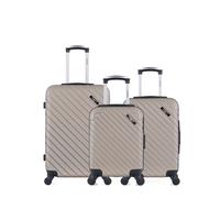 Lot de 3 Valises Rigides Taille Moyenne, Cabine et Cabine XXS CITE beige