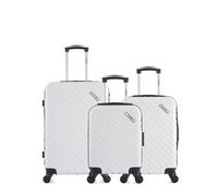 Lot de 3 Valises Rigides Taille Moyenne, Cabine et Cabine XXS CITE blanc