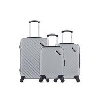 Lot de 3 Valises Rigides Taille Moyenne, Cabine et Cabine XXS CITE gris