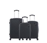 Lot de 3 Valises Rigides Taille Moyenne, Cabine et Cabine XXS CITE noir