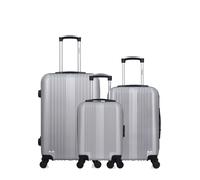 Lot de 3 valises Weekend, Cabine et Cabine XXS LIPARI Gris