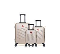 - lot de 3 - valises weekend, cabine et cabine xxs zurich - beige