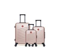 - lot de 3 - valises weekend, cabine et cabine xxs zurich - rose dore