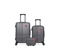 - lot de 3 - valises weekend, cabine et vanity uster - gris fonce