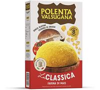 Lot de 3 valsugana jaune Quick Polenta 375 g avec farine de maïs cuite à la vapeur italienne, goût classique, prêt en quelques minutes, sans gluten