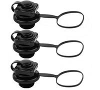 Lot de 3 valves d'air de bateau gonflables de rechange anti-fuite, bouchon à vis de rechange pour matelas pneumatique en caoutchouc, radeau, kayak, piscine, bateau, noir