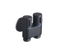 Lot de 3 valves d'angle à deux voies en alliage de zinc robuste pour bidet et systèmes de pulvérisation de toilettes avec régulation du débit indépendante Argenté