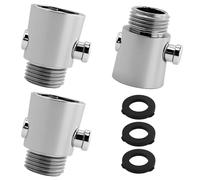 Lot de 3 valves d'arrêt de douche, butée d'eau de douche, limiteur de débit de douche, vanne d'arrêt de pommeau de douche, vanne de régulation de débit pour pommeau de douche