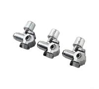 Lot de 3 valves de service de ligne de perçage pour robinet de recharge de réfrigérateur compatible avec tuyaux de 1/4 5/16 3/8" Composants CVC pour réparation de climatisation