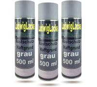 Lot de 3 vaporisateurs anti-corrosion pour surface adhésive Gris 500 ml par bombe