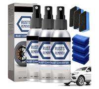 Lot de 3 vaporisateurs antirouille pour métal - Pulvérisateur anti-rouille, vaporisateurs convertisseur de rouille, spray anti-rouille 2.0, retrait et polissage, nettoyage et rondelle de roue (3