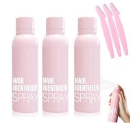 Lot de 3 vaporisateurs d'identification des cheveux pour le rasage du visage, spray d'identification des cheveux pour dermaplaning, hydratant et soins de la peau