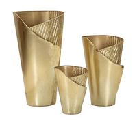 Lot de 3 Vases en Métal ""Flosty"" 75cm Or