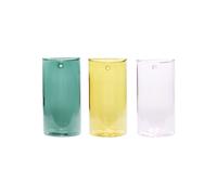 Lot de 3 vases en verre multicolore, à poser, couleurs assorties - Hübsch, Popsicle - H20 cm