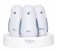 Lot de 3 veilleuses nomades pingouin Paul, Pia et Pierrot