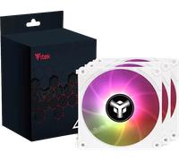 Lot de 3 Ventilateurs boitier iTek UW12 RGB - 12cm (Blanc)