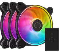 Lot de 3 Ventilateurs Cooler Master MasterFan Halo² 3in1 RGB - 12cm (Noir)