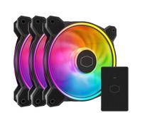 Lot de 3 Ventilateurs Cooler Master MasterFan Halo² 3in1 RGB - 12cm (Noir)