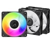 Lot de 3 Ventilateurs de boitier Arctic P12 Pro Low Noise RGB - 12cm (Noir)
