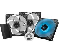 Lot de 3 Ventilateurs de boitier Arctic P14 PST RGB - 14cm (Noir)