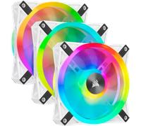 CORSAIR QL120 RGB Blanc, 120mm RGB LED Fan, Triple Pack + Node CORE (CO-9050104-WW)