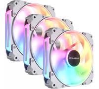 COUGAR GAMING | VENTILATEUR GAMING | KIT3APOLAR120RGBWH - Lot de 3 ventilateurs de boîtier gaming - Blanc - Roulements hydrodynamiques et contrôle PWM - Système d'amortissement Q-Stop
