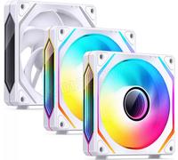 Lot de 3 Ventilateurs de boitier Jonsbo ZL-120 Reverse RGB - 12cm (Blanc)