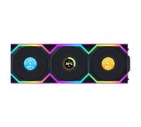 Lian Li Uni Fan SL 120 LCD Reverse ARGB Wireless pack de 3 - Noir