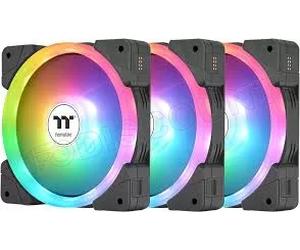 Lot de 3 Ventilateurs de boitier Thermaltake SwaFan EX RGB - 14cm (Noir)
