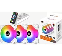 XIGMATEK Galaxy III Essential BX120 ARGB ARCTIC (Pack 3) - Ventilateur 120mm A-RGB pour boitier PC