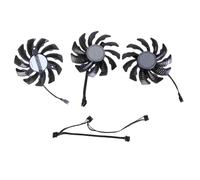 Lot de 3 ventilateurs de carte graphique 77 mm 4 broches pour RTX3050 3060 3060TI Refroidissement efficace et améliore le service GPU PLD08010S12HH Modèle Refroidissement des composants