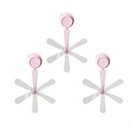 Lot de 3 ventilateurs de climatisation pour une direction efficace du flux d'air et une utilisation silencieuse (rose)